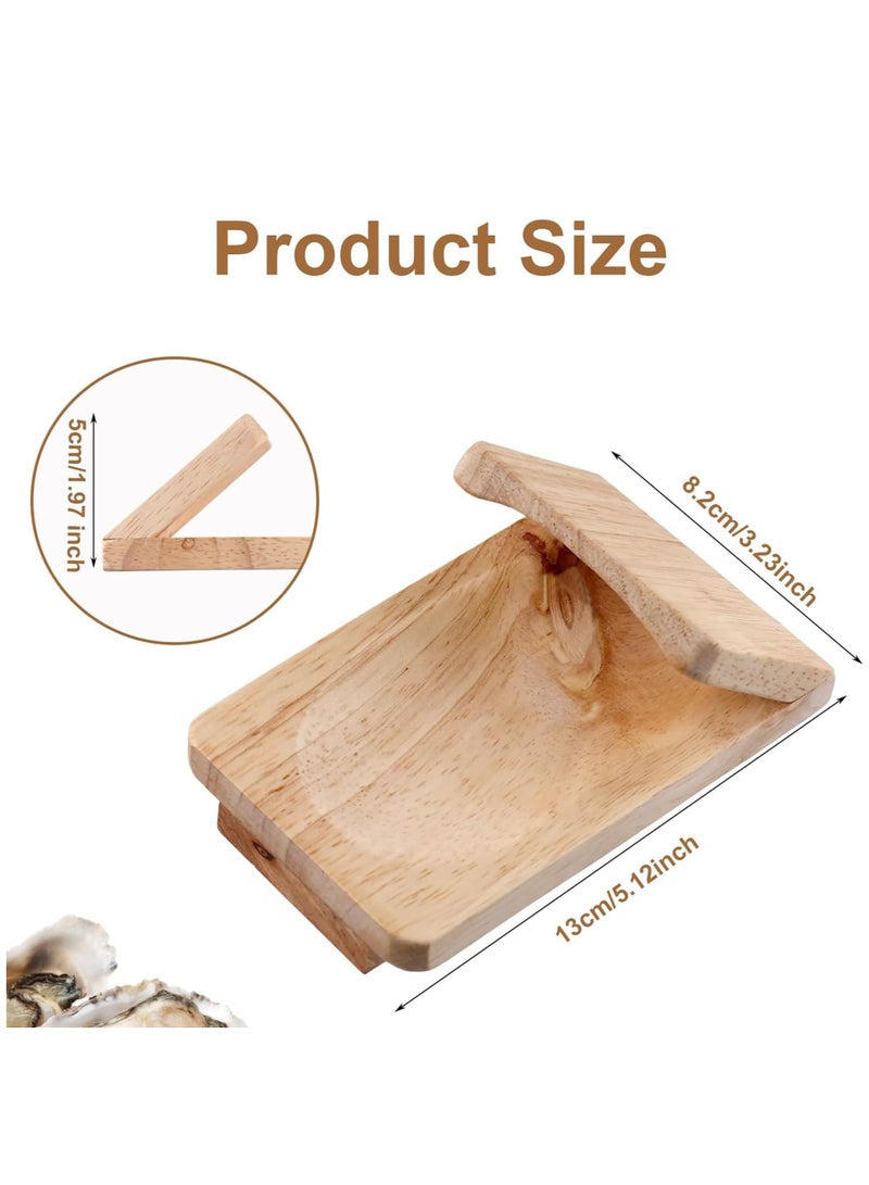 Suntown Oyster Shucking Clamp, Shucker Tool Wood Oyster Holder, Opener Shucking Block, Wooden Seafood Shucking Clip, Z-shaped Design, Multifunctional Tool, for Kitchen Home Outdoor Barbecue Camping (3PCS) - Image 3
