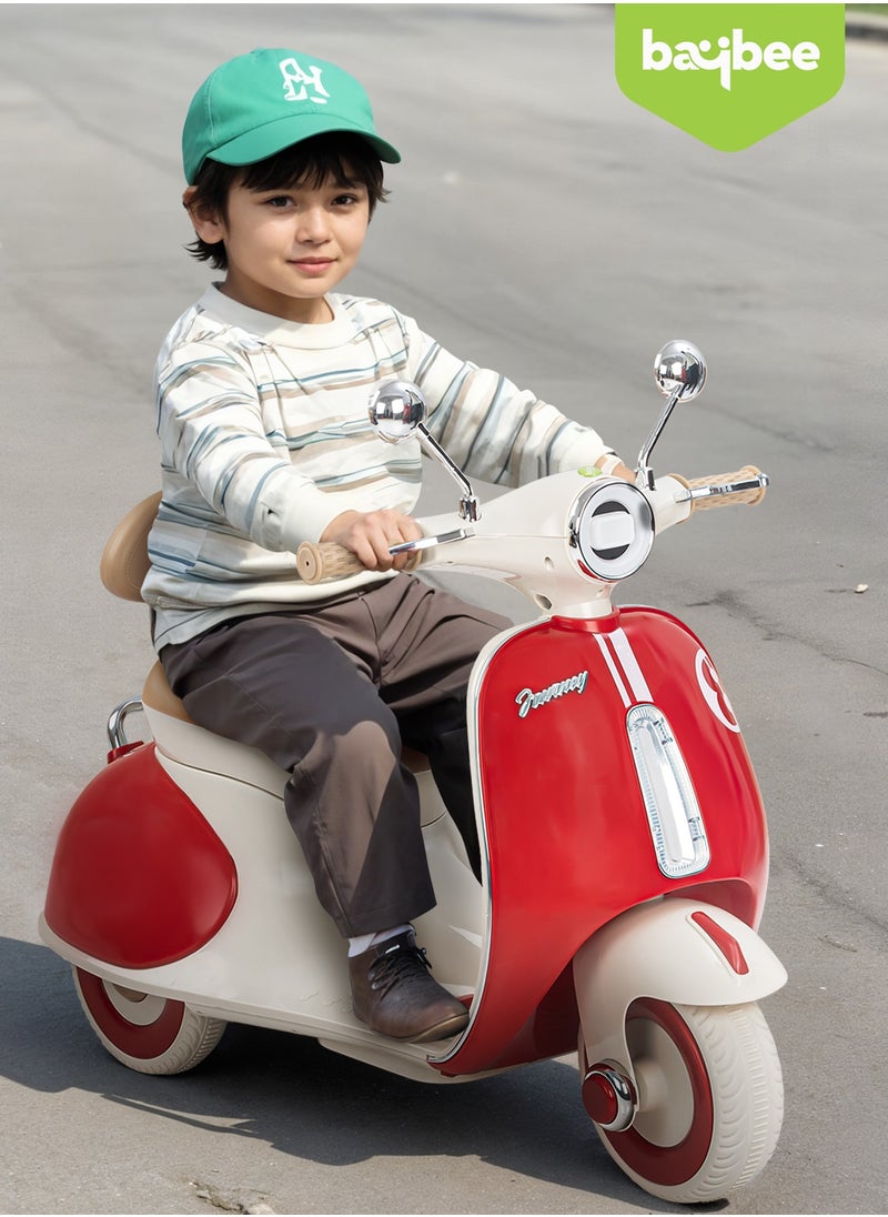 BAYBEE Vespa Battery Operated Bike for Kids, Ride on Toys Kids Bike Scooty with Light & Music Baby Bike Rechargeable Battery Bike Electric Bike for Kids to Drive 1 to 3 Years Boy Girl  - Image 2