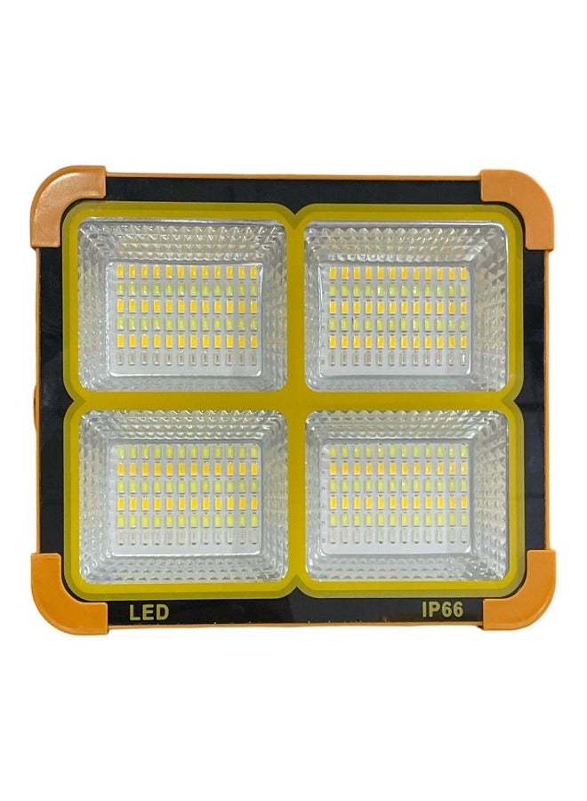 100W Battery Operated LED Flashlight, Solar Powered LED Flashlight, Portable Camping Light with 4 Light Modes, Battery Powered Flashlight for Garage, Camping, Fishing, Emergency - Image 1