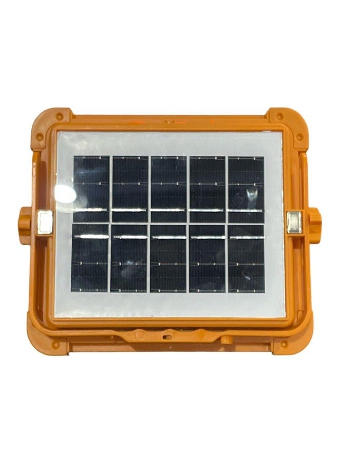 100W Battery Operated LED Flashlight, Solar Powered LED Flashlight, Portable Camping Light with 4 Light Modes, Battery Powered Flashlight for Garage, Camping, Fishing, Emergency - Image 2