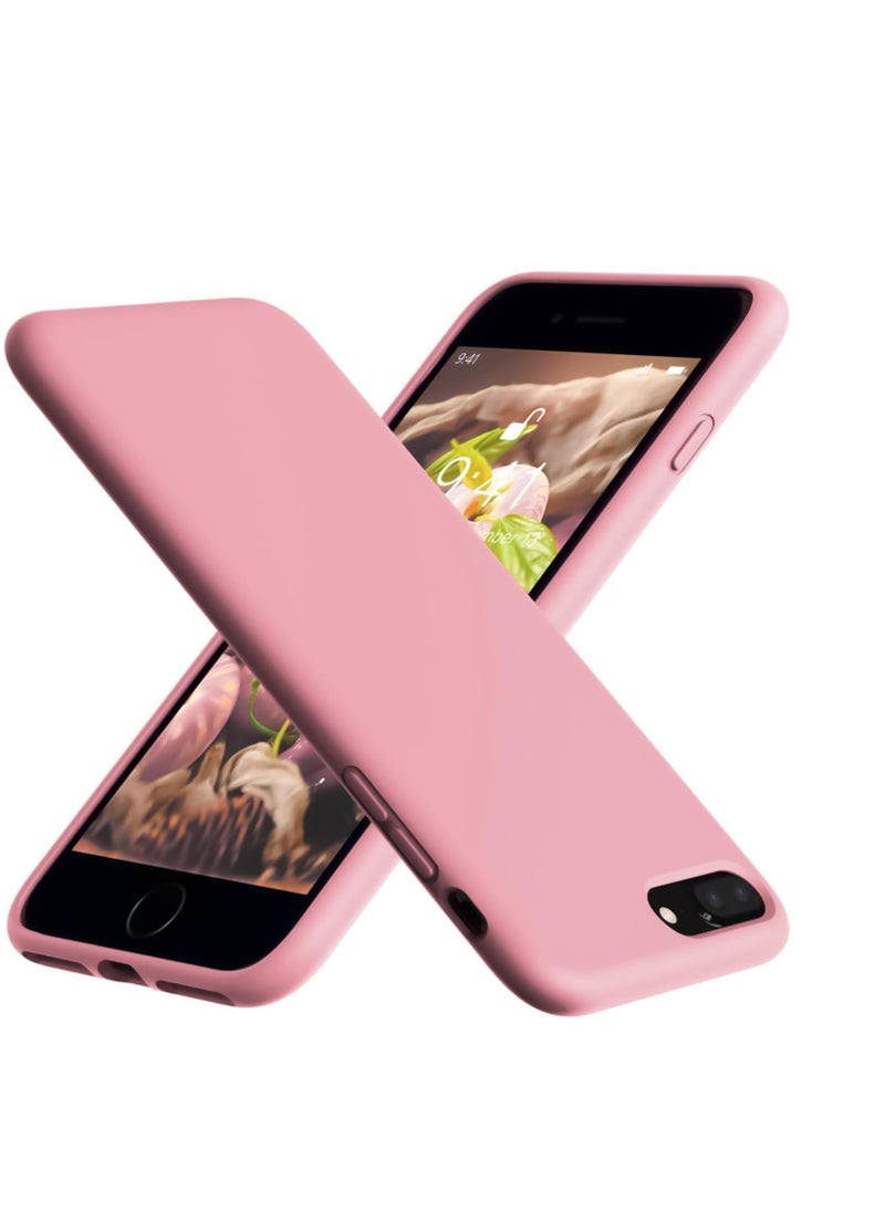 Silicone Soft Back Cover Case for Apple iPhone 7/8P( Pink)