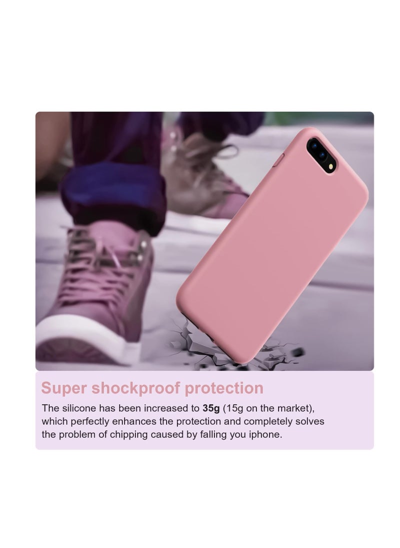 Silicone Soft Back Cover Case for Apple iPhone 7/8P( Pink)
