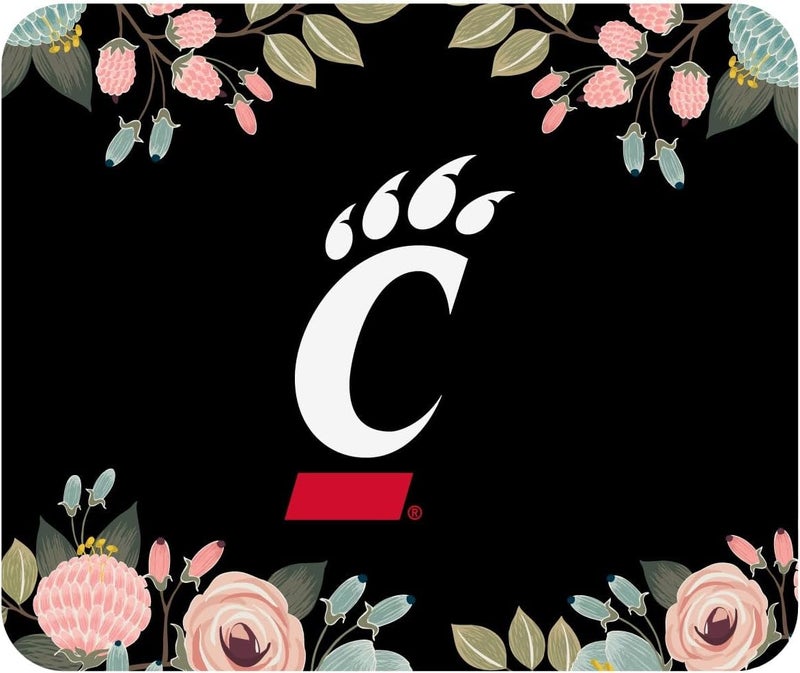 OTM Essentials Mouse Pad, Fabric, University of Cincinnati Standard/Floral Pink - Image 1