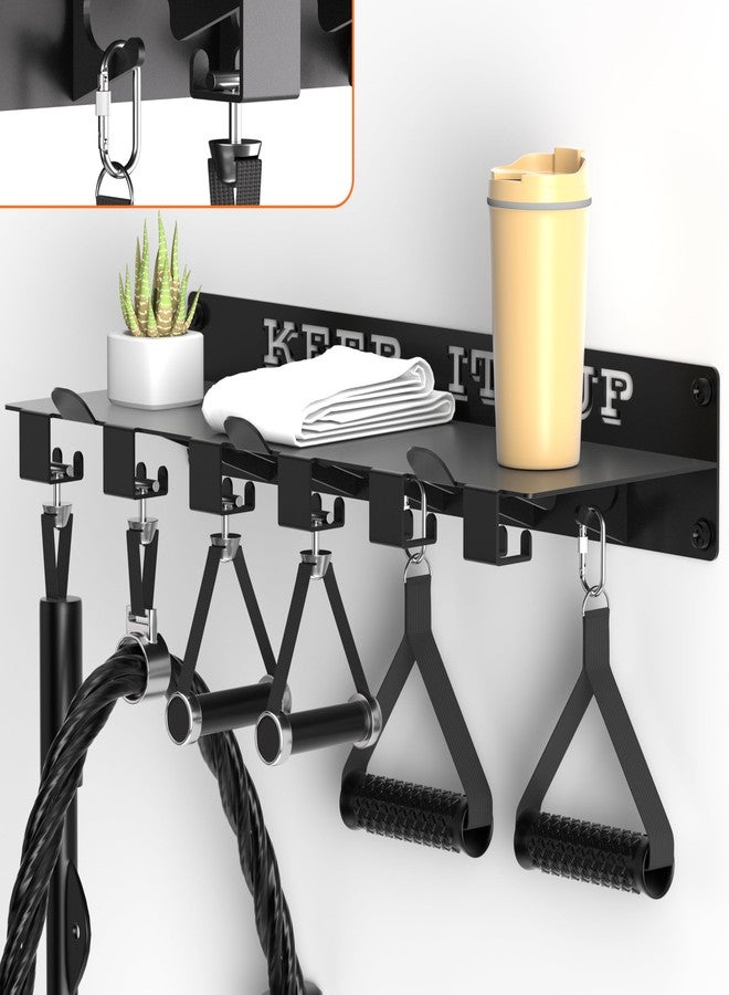 TRUSOON Tonal Accessories Shelf, 16.76" Heavy Duty Steel Wall Mounted Floating Storage Rack with T-Bracket Lock Hangers, Compatible with Various Home Gym Accessories, Black - Image 1