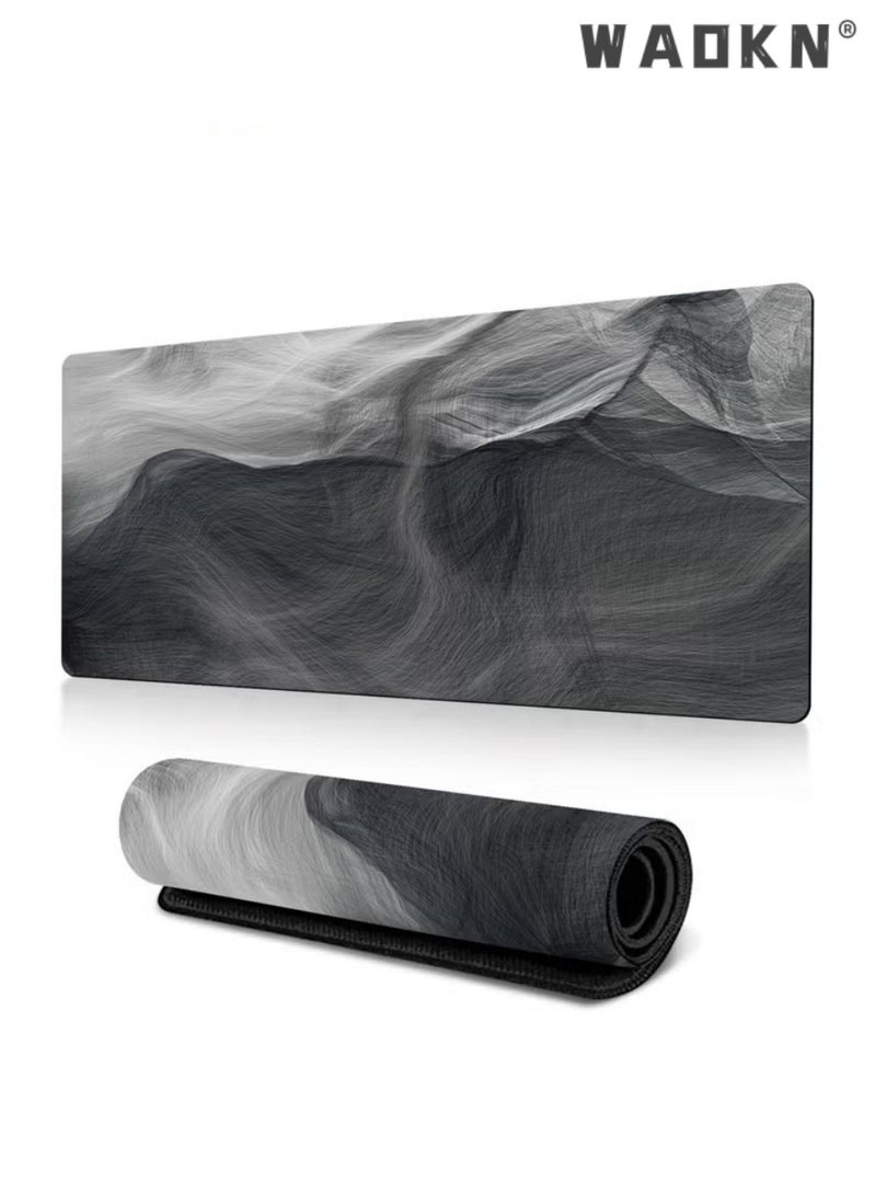 دبليو أيه أو كي أن وسادة ماوس للرياضات الإلكترونية، وسادة ماوس كبيرة الحجم من المطاط الطبيعي، حصيرة طاولة كبيرة بحافة قفل لمتجر الكمبيوتر - Image 2