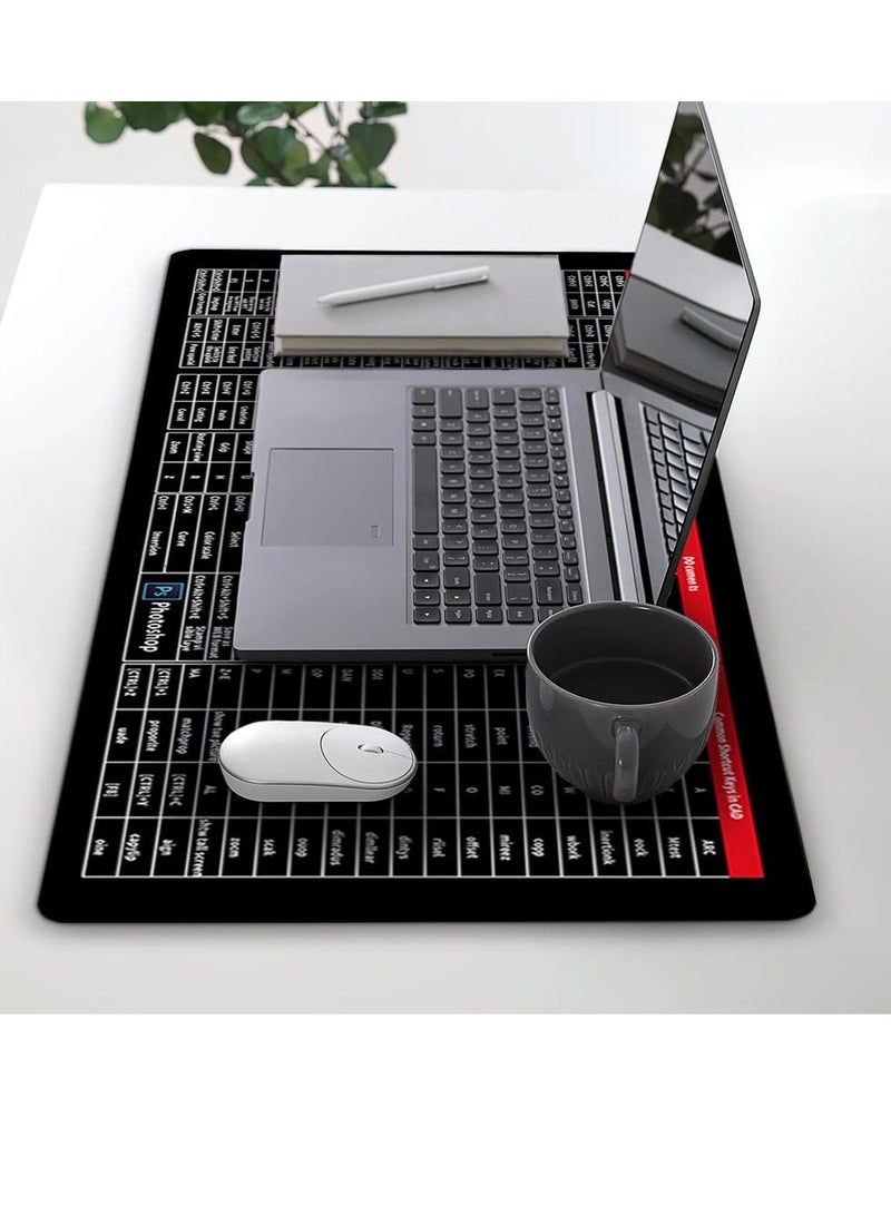Excefore Keyboard Pad, Super Large Anti-Slip Keyboard Pad, with Office Software Shortcuts Pattern, Office Shortcut Mouse Pad, Mousepads for Desk, Mouse and Keyboard Pad, 15.7x35.43in  - Image 5