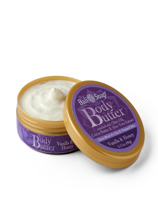 Bali Soap صابون بالي - زبدة الجسم بالشوكولاتة والفانيليا والعسل - كريم معطر للجسم للنساء والرجال - زبدة الكاكاو ومستخلص الألوة فيرا، مجموعة هدايا من 2 عبوة 3.1 أونصة لكل منها - Image 3