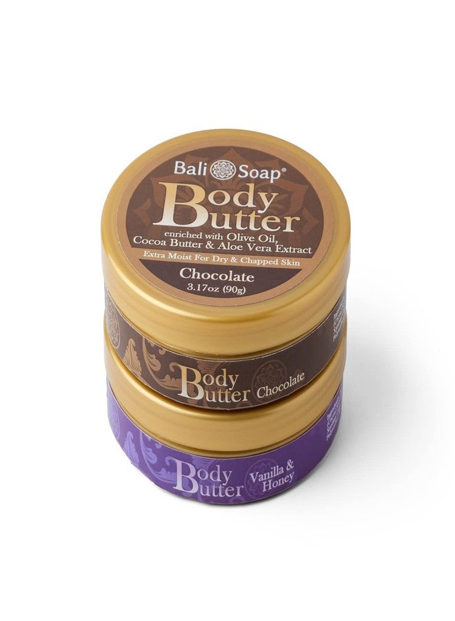 Bali Soap صابون بالي - زبدة الجسم بالشوكولاتة والفانيليا والعسل - كريم معطر للجسم للنساء والرجال - زبدة الكاكاو ومستخلص الألوة فيرا، مجموعة هدايا من 2 عبوة 3.1 أونصة لكل منها - Image 5