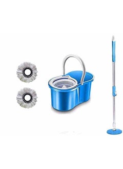GTC GTC® 360° Spin Floor Cleaning Magic mop (PVC) 2 Microfiber Head (Color May)  - Image 1