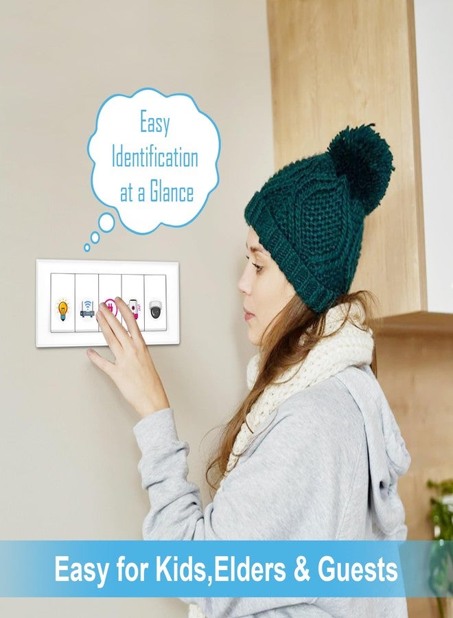 GLUN 600 Luxury Switch Board Stickers (60+ Designs), Premium Vinyl Decorative Switch Stickers for Home, Self Adhesive, Waterproof & Removable - Image 2