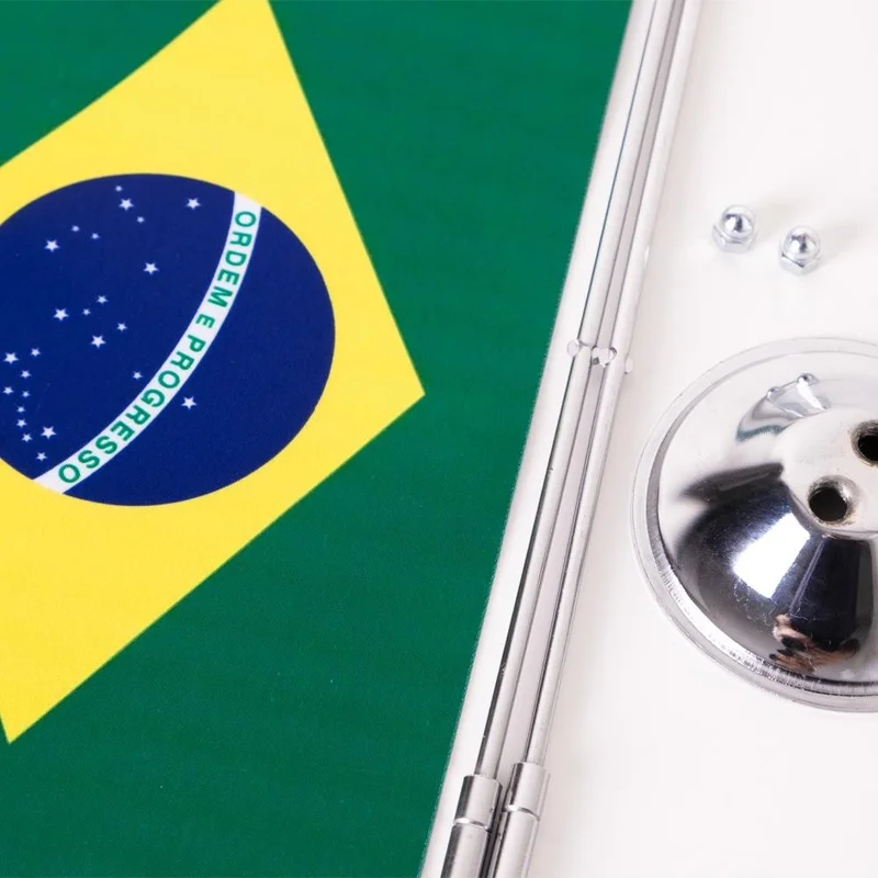 ZC Bayrak Zc Flag Brazil Set of 2 Table Flag Satin Fabric Digital Printing 15x22,5 cm