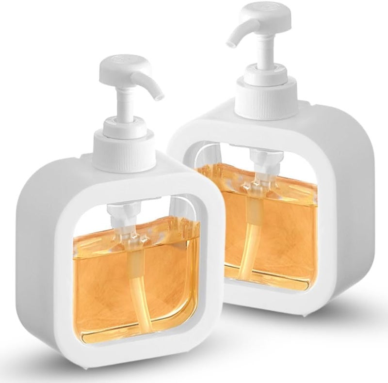 BEYOND BASIC BEYOND BASIC Empty Bottle Soap Dispenser for Bathroom Kitchen Accessories Items for Home LargeCapacity Dispensing Bottled Hand Soap Dish Soap Shower Gel Shampoo Empty Bottle 1 PCS Multicolour  - Image 1
