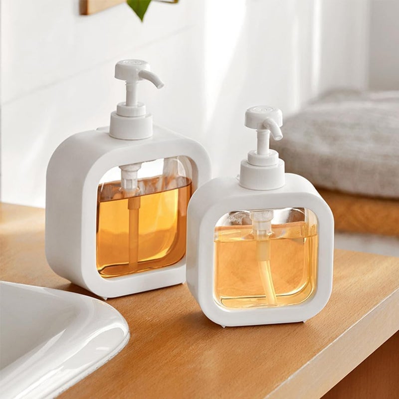 BEYOND BASIC BEYOND BASIC Empty Bottle Soap Dispenser for Bathroom Kitchen Accessories Items for Home LargeCapacity Dispensing Bottled Hand Soap Dish Soap Shower Gel Shampoo Empty Bottle 1 PCS Multicolour  - Image 2