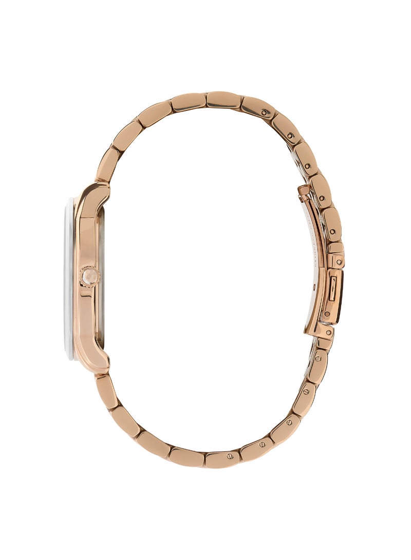 OLIVIA BURTON ROUND ANALOG WOMEN'S PALE GREY & STONE CASE WATCH - 24000050 - Image 4