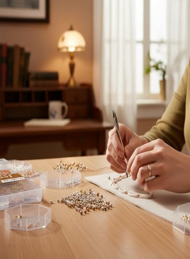 itsy-bitsy Itsy Bitsy My Beads Studio Jewellery Making Kit Gold & Silver Assorted Craft Beads Organised Box DIY Bracelet Set, Jewellery Making kit DIY Beads Craft Set - Image 2