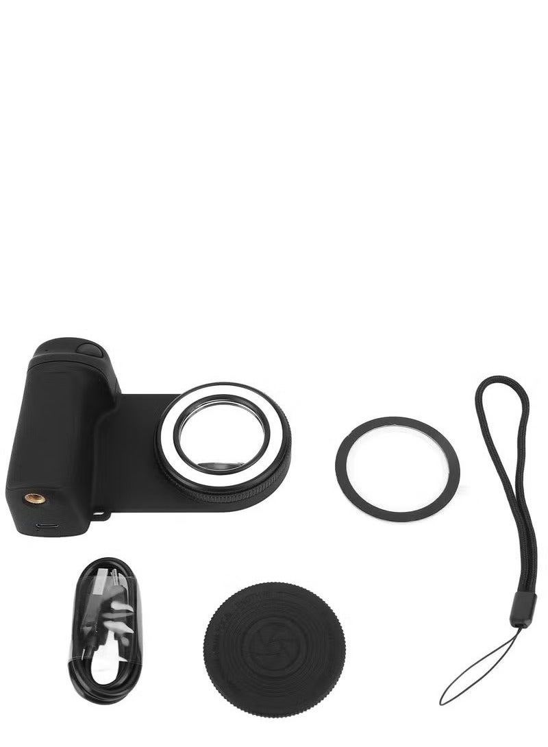 TIGER Magnetic LED Selfie Ring Light with Rechargeable Battery, Bluetooth Remote Control, Detachable Wireless Light and Camera Shutter, Built-In Phone Grip and Handle for Smartphones – Portable Clip-On Lighting for Reels, Selfies, TikTok, Vlogging & Video Calls - Image 5