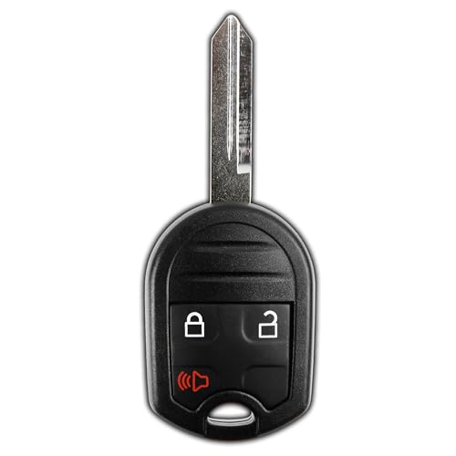 KeylessOption Key Fob for 2001 2002 2003 2004 2005 2006 2007 2008 2009 2010 2011 2012 2013 2014 2015 2016 2017 2018 Ford Lincoln Mercury Remote, 3-Button CWTWB1U793, Programming Guide Included - Image 1