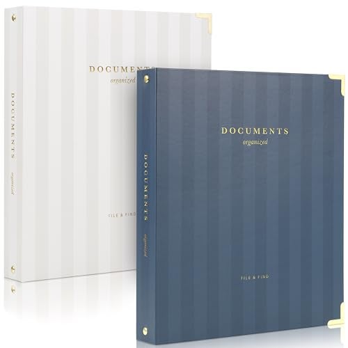 ZICOTO Aesthetic 3 Ring Binder Set of 2 - Sturdy 1 Inch Binder Fits Letter Sized Paper - A Cute Three Hole Ring Holder for Women or Men with Pocket Easily Organizes Your Paperwork for School, Office or Work - Image 1