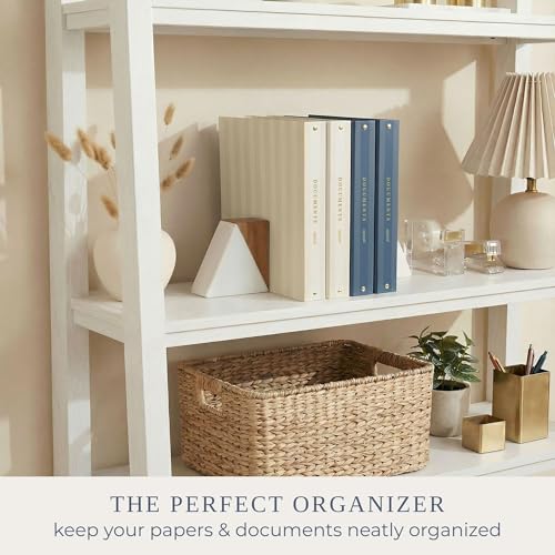 ZICOTO Aesthetic 3 Ring Binder Set of 2 - Sturdy 1 Inch Binder Fits Letter Sized Paper - A Cute Three Hole Ring Holder for Women or Men with Pocket Easily Organizes Your Paperwork for School, Office or Work - Image 5