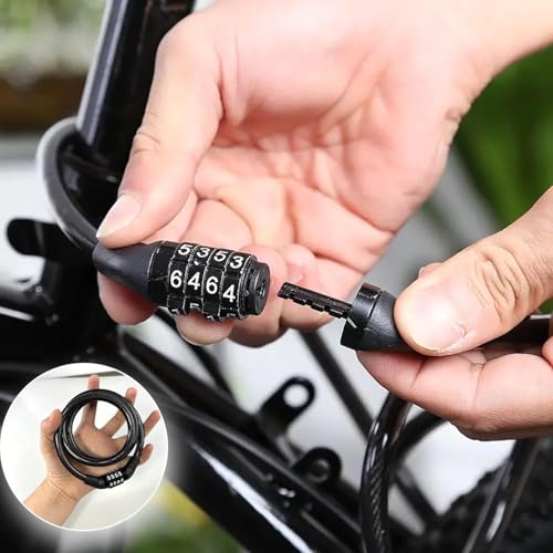 RIVAL Keyless Numeric Cable Lock Preset Combination Anti-Theft Bike Bicycle Helmet Luggage Customizable Security Alloy Frame Weather-Resistant Design Multipurpose Protection (24 Inch, Medium) - Image 5