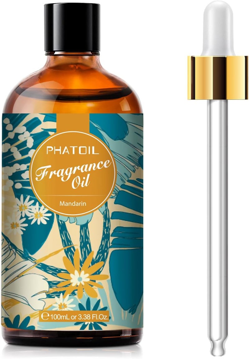 PHATOIL Mandarin Essential Oil 100ml, Essential Oils for Diffuser Humidifier, Mandarin Scented Oil for Aromatherapy, Relaxation, Soap, Candles DIY - Image 1