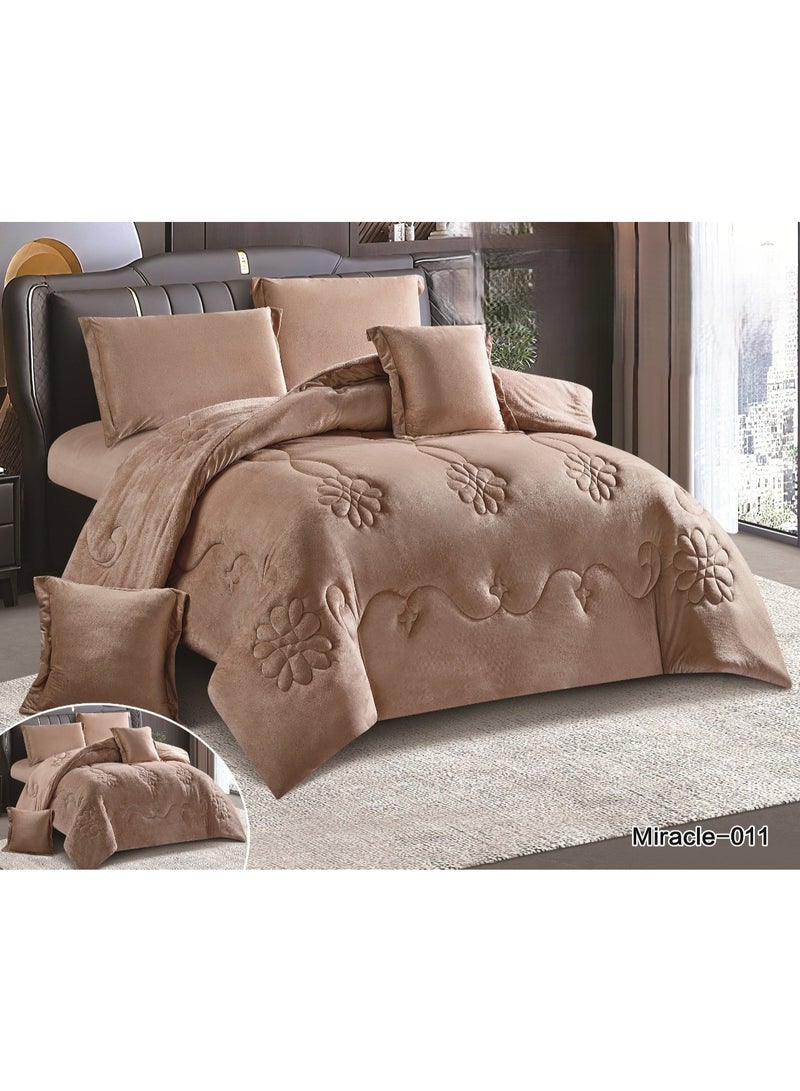 Soft velvet winter double bedspread, size 220*170