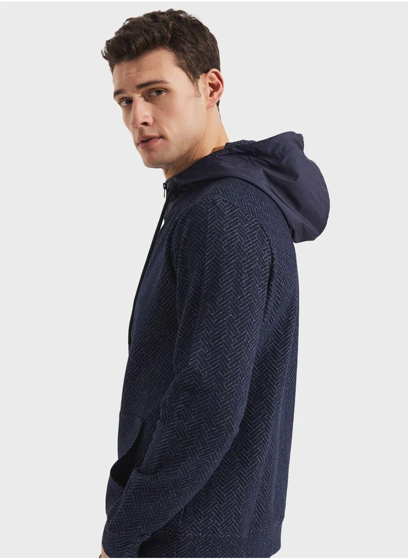 جون Essentail Half Zipper Hoodie