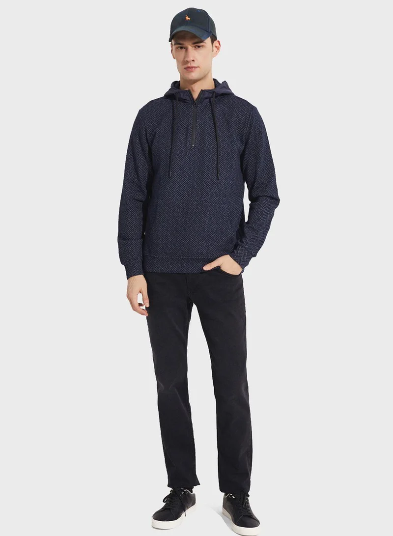 جون Essentail Half Zipper Hoodie