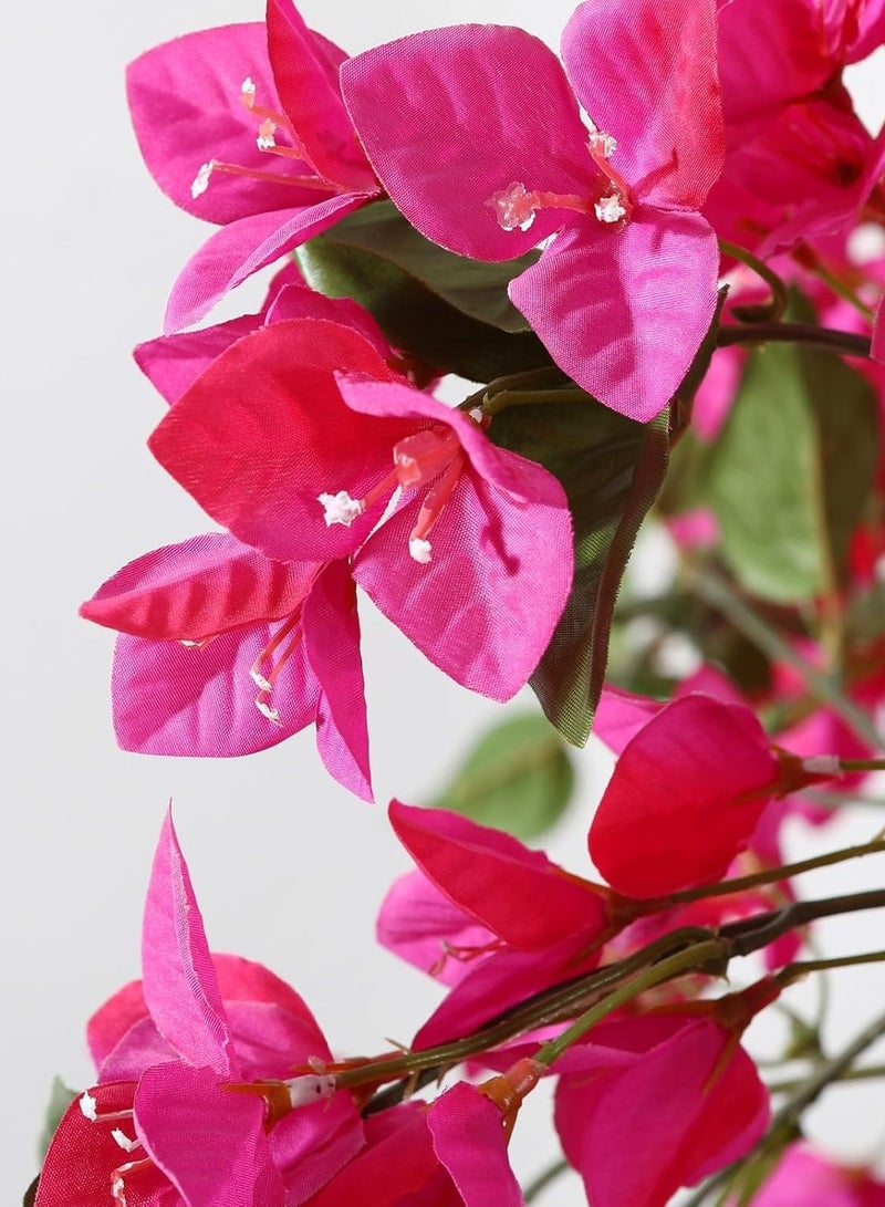 Generic 120cm Artificial Tree Tall Potted Fake Bougainvillea Trees for Outdoor Indoor Office Wedding Home Decor Lifelike Faux Plants with Wood Trunk and Pink Flowers  - Image 2