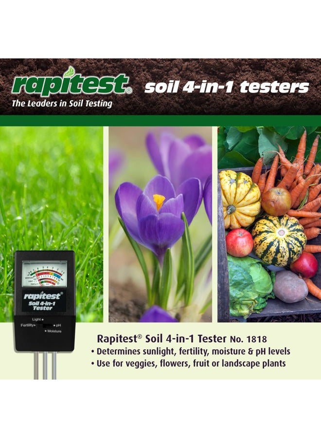 Luster Leaf 1818 Rapitest 4-in1 Soil pH/Moisture/Fertility/Light Tester, Fertility - Image 3
