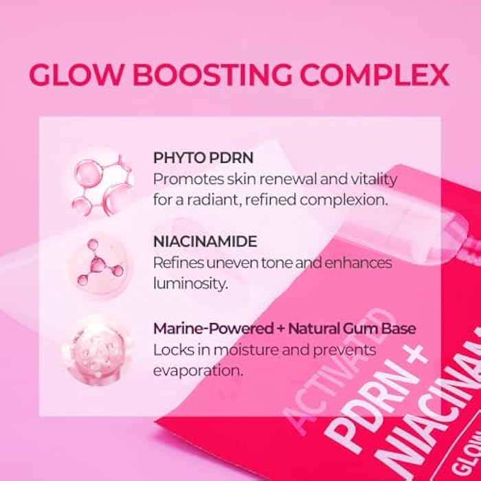 FARMSKIN Activated PDRN + Niacinamide Glow Boosting Hydrogel Mask Set - Refreshing & Hydrating Facial Masks for All Skin Types - Daily Korean Skin Care for Uneven Tone & Impurities (5EA, 1.19 oz) - Image 4