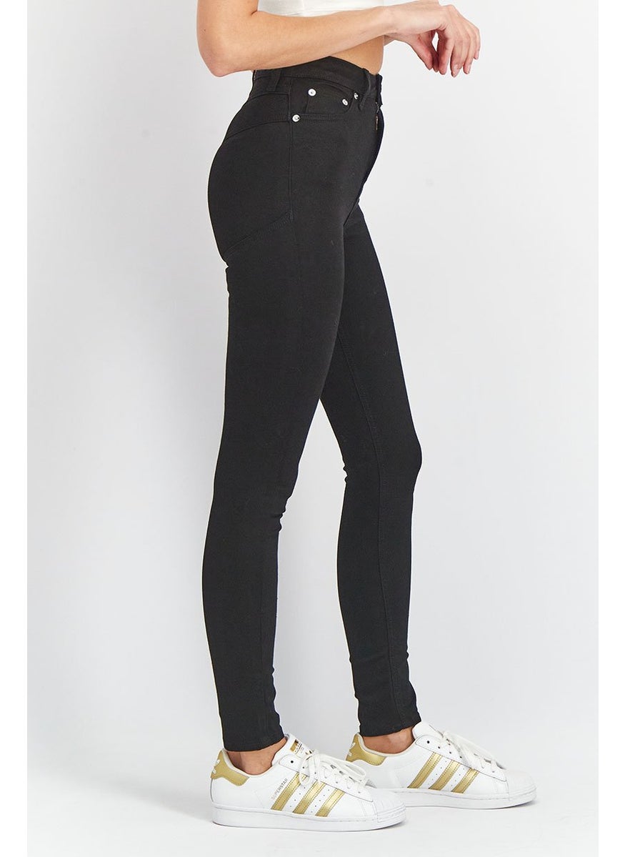 Asos Design Women Skinny Fit Plain Non-Stretchable Denim Jeans, Black  - Image 2