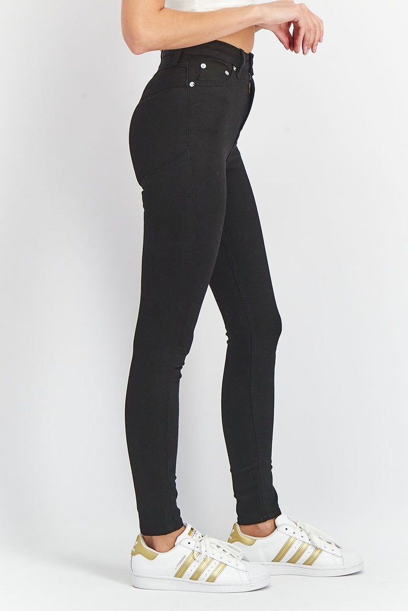 Asos Design Women Skinny Fit Plain Non-Stretchable Denim Jeans, Black - Image 2