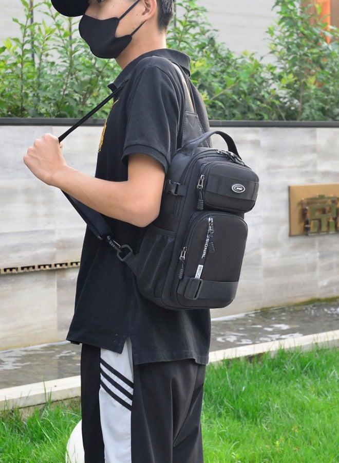 WAOKN Men's Fashionable Casual Shoulder Bag,Sling Backpack Small Crossbody Bag Shoulder Bag for Men Women Chest Bag Hiking Daypack Travel Bag Casual Daypack Backpacks for Walking Biking Gym Sport Cycling - Image 3