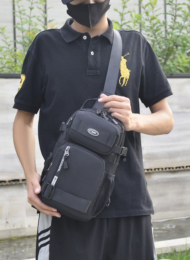 WAOKN Men's Fashionable Casual Shoulder Bag,Sling Backpack Small Crossbody Bag Shoulder Bag for Men Women Chest Bag Hiking Daypack Travel Bag Casual Daypack Backpacks for Walking Biking Gym Sport Cycling - Image 2