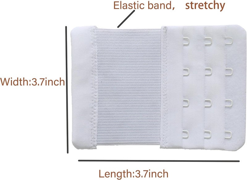 Magicmode Bra Extenders 4 Hook Elastic Stretchy Bra Extensions Strap Comfortable 3pcs-Pack - Image 3