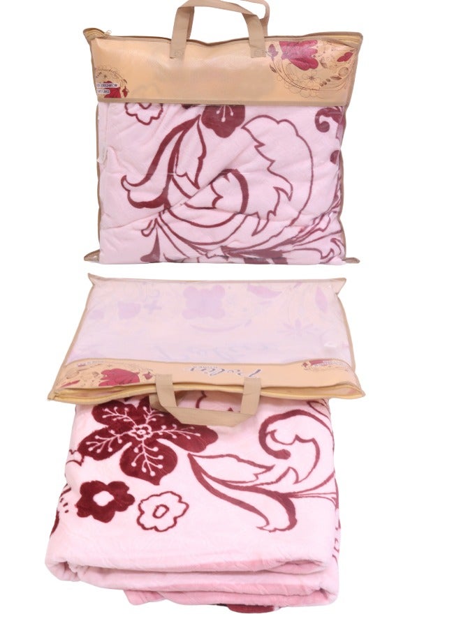 SMART HOME Light, soft and warm winter blanket with a comfortable silky feel, double bed blanket measuring 220X240 cm and weighing 1.8 kg, super soft double layer blanket made of high quality materials - Image 1
