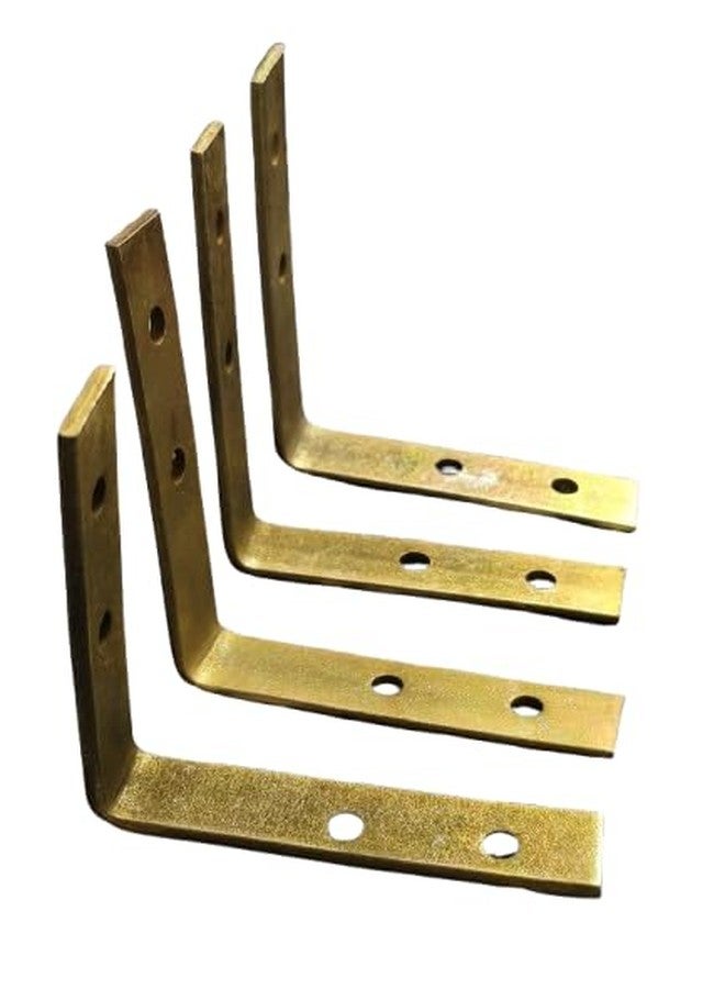FTE L-Angle 3x3 Metal L Angle Bracket for Wall Shelf with Matching Screws - Set of 4 (3x3) - Image 1