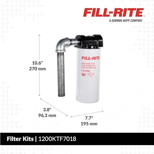 FILL RITE مجموعة فلتر الجسيمات 10 ميكرون 18 جالون في الدقيقة 1200KTF7018 من فيل رايت - Image 4