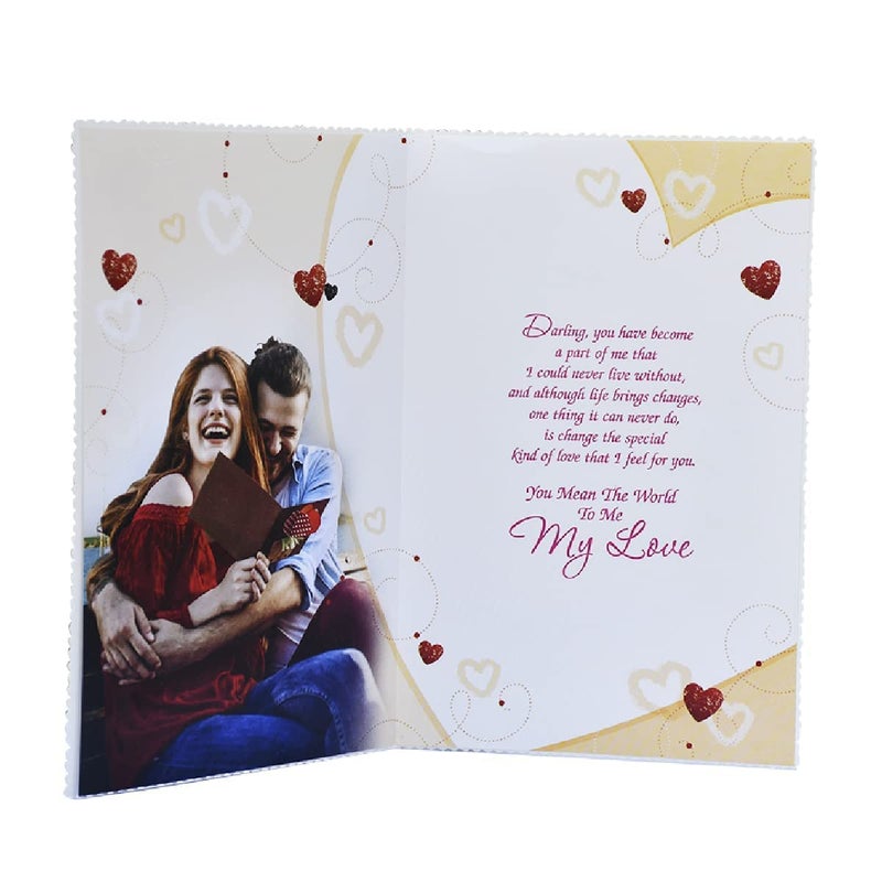 Saugat Traders Valentine Day Gift for Girlfriend, Boyfriend - Kissing Couple Showpiece, Chocolate and Greeting Card - Gift for Boys, Girls - Surprise Gift - Image 3