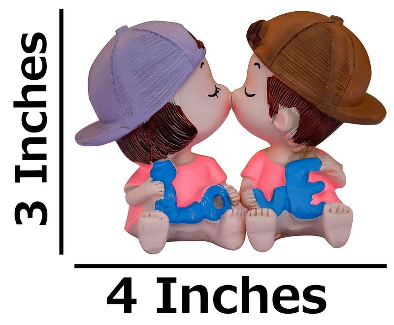 Saugat Traders Valentine Day Gift for Girlfriend, Boyfriend - Kissing Couple Showpiece, Chocolate and Greeting Card - Gift for Boys, Girls - Surprise Gift - Image 4