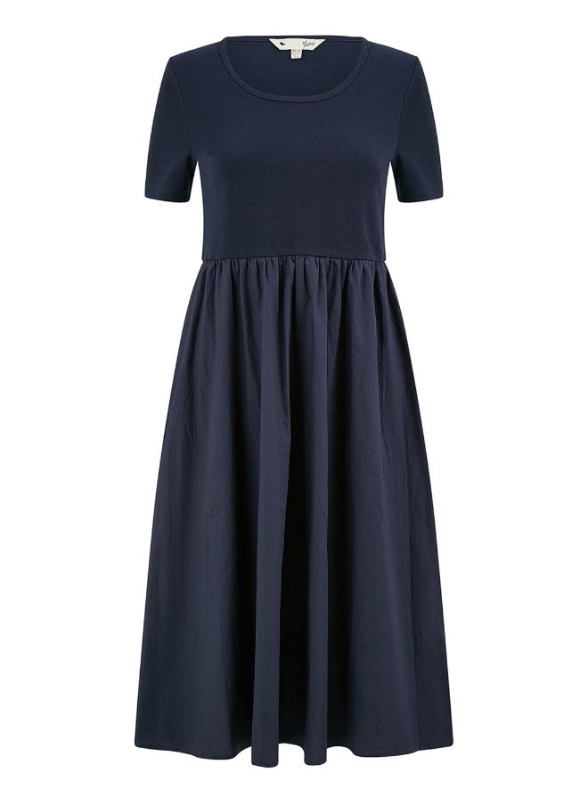 Yumi Navy Fit-and-Flare Dress  - Image 4