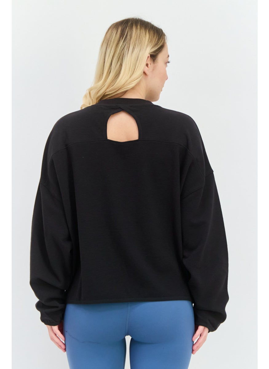PUMA Women Sportswear Fit Long Sleeves Outdoor Sweatshirt, Black  - Image 3