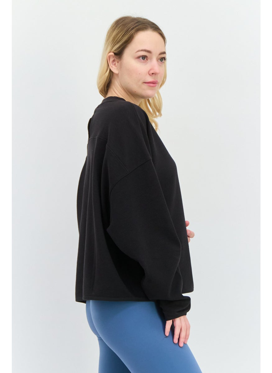 PUMA Women Sportswear Fit Long Sleeves Outdoor Sweatshirt, Black  - Image 2