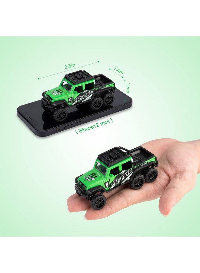 KIDAMI Diecast Toy Trucks 4 Pack Pull Back Toy Cars Openable Doors Off-Road Car Toys Birthday Gift For Boys And Toddlers (Colorful) - Image 4
