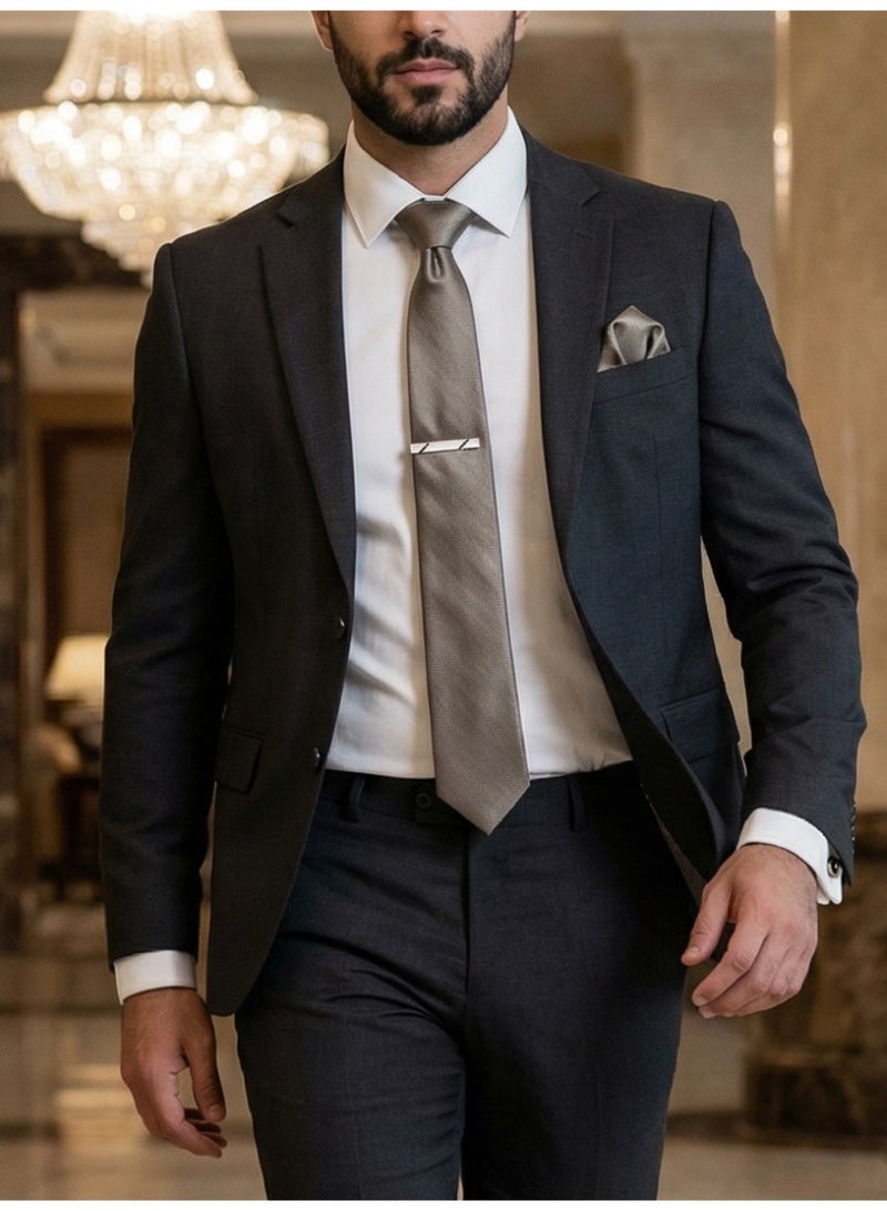 أوليس فيرس  هدية عيد الحب للرجال: مجموعة ربطة عنق رسمية (6 قطع) من البوليستر الحريري مع صندوق هدية، إكسسوارات للمكتب والحفلات والزواج - Image 4