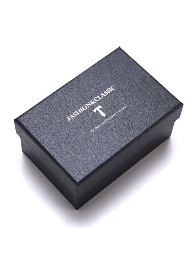 أوليس فيرس  هدية عيد الحب للرجال: مجموعة ربطة عنق رسمية (6 قطع) من البوليستر الحريري مع صندوق هدية، إكسسوارات للمكتب والحفلات والزواج - Image 3