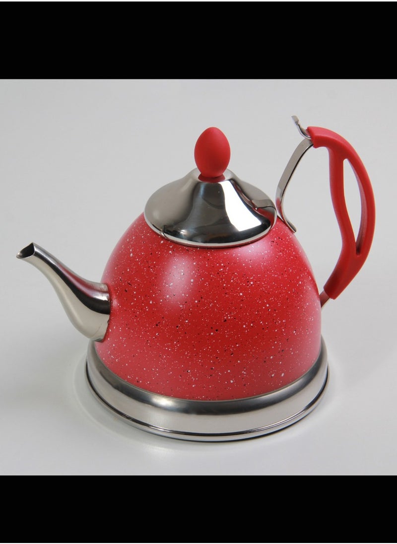 Multi-coloured jug for tea and milk, with an elegant touch.