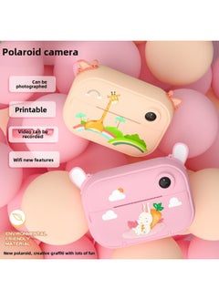 Generic Children Polaroid Print Digital Camera Mini SLR Dual Lens Sports Photography Camera Toy-Color:Printer (Fawn) Wifi  - Image 1