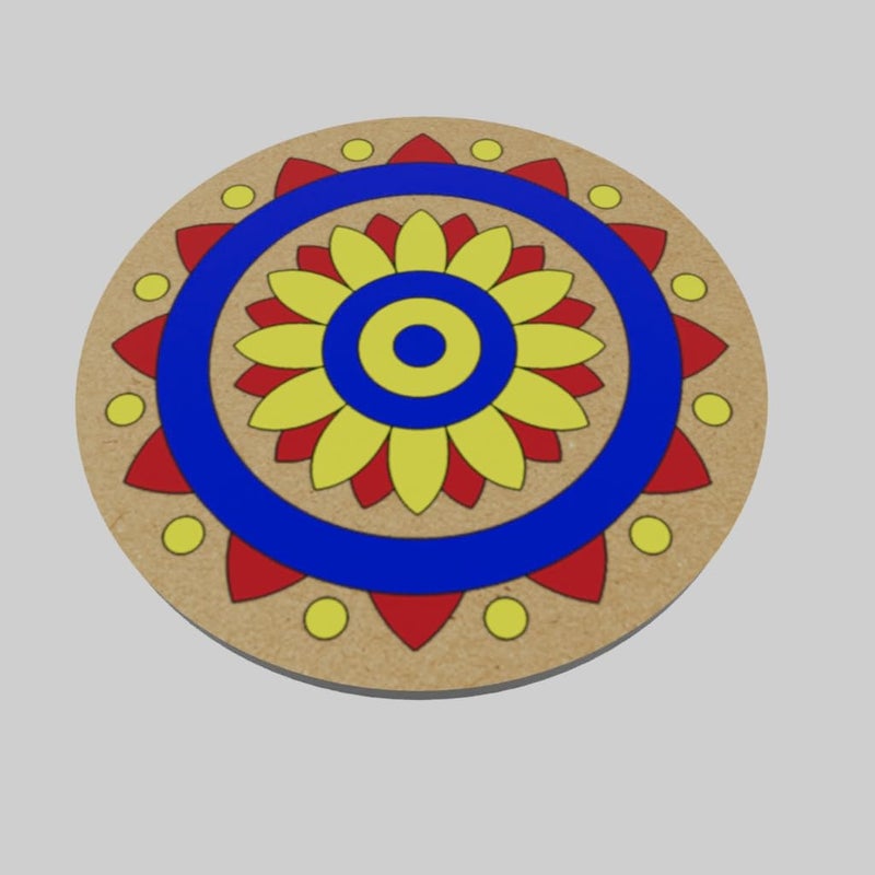 PICRAZEE DIY Engineered Pine MDF Pre-Marked 12 Round Plates in 4 inch Diameter and 5.5 mm Thickness– Ideal for Art and Craft, Resin Art, Decoupage, and DIY Projects - Image 4